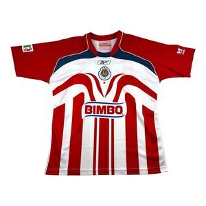 VINTAGE MADE MEXICO REEBOK‎ PLAY DRY CLUB DEPORTIVO GUADALAJARA SOCCER JERSEY XS